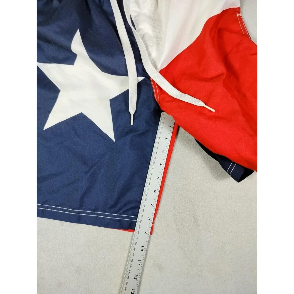 Faded Glory Swim Trunks Shorts Mens Small‎ Texas Flag Mesh Lined Drawstring